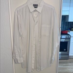 Kirkland Signature Tailored Fit Non-iron White Dress Shirt | 18 1/2  34/35